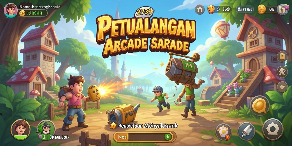 Tangkapan layar dari game 2739 yang menampilkan gameplay Arcade yang mendebarkan.