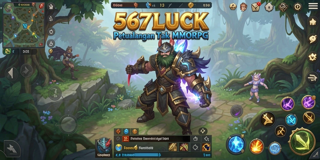 Tampilan gameplay menakjubkan dari 567LUCK dengan dunia yang luas.