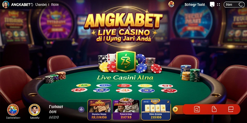 Tampilan menarik dari gameplay Live Casino di ANGKABET.
