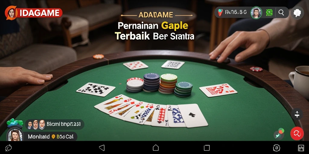 Tampilan gameplay Gaple yang seru dan interaktif.