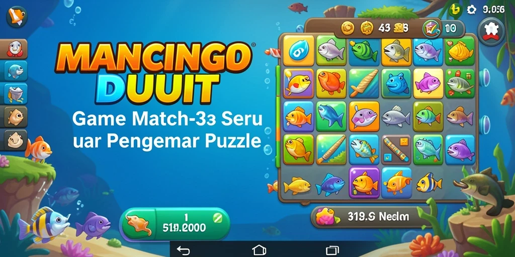 Tampilan gameplay seru MANCINGDUIT dengan kombinasi item yang menarik.